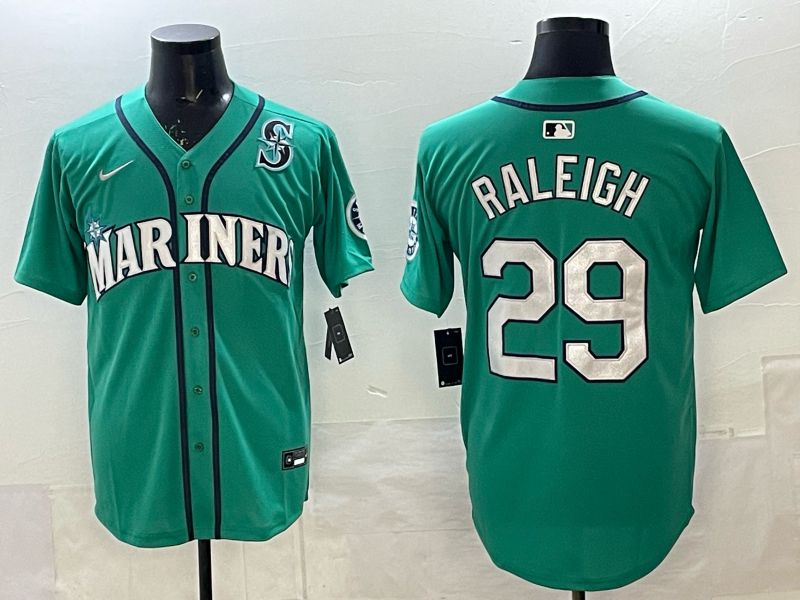 Men Seattle Mariners #29 Raleigh Green Game Nike MLB 2025 Jersey 008->seattle mariners->MLB Jersey